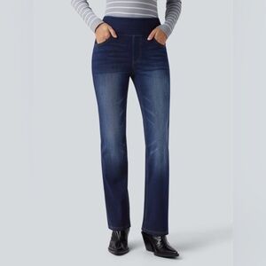 Halara Flex Denim Bootcut Jeggings Women M High Waisted Pull On Stretch NWT